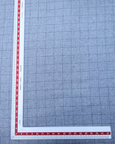 CHECKS WOOLEN TWEED FABRIC (WIDTH 54 INCHES)