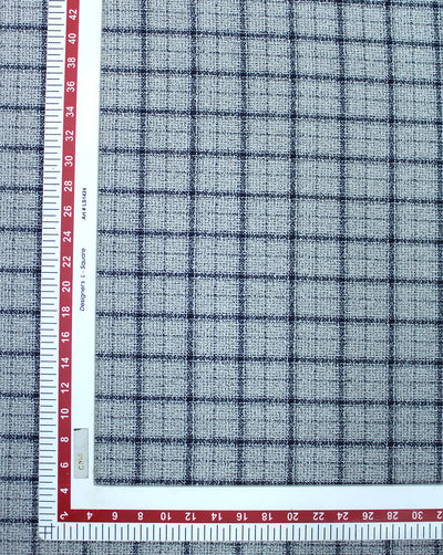 CHECKS WOOLEN TWEED FABRIC (WIDTH 56 INCHES)