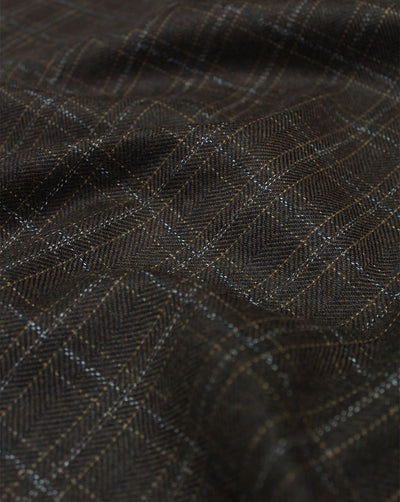 CHECKS WOOLEN TWEED FABRIC (WIDTH 56 INCHES)