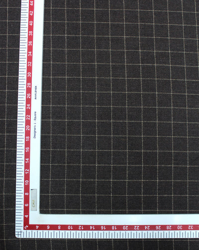 CHECKS WOOLEN TWEED FABRIC (WIDTH 56 INCHES)