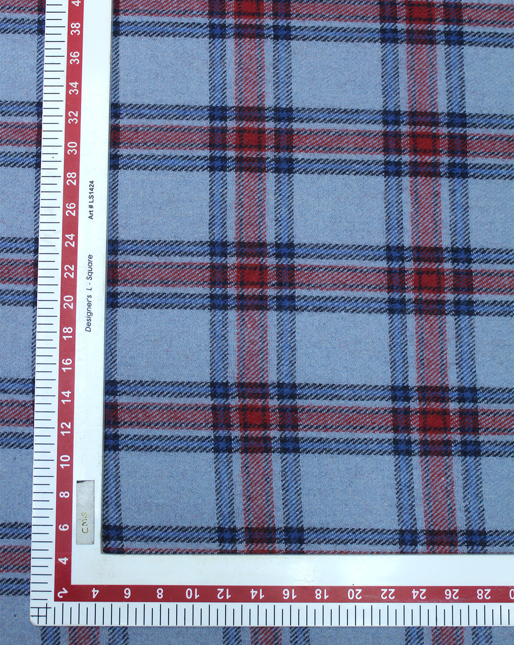 CHECKS WOOLEN TWEED FABRIC (WIDTH 56 INCHES)