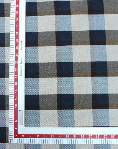 CHECKS WOOLEN TWEED FABRIC (WIDTH 56 INCHES)