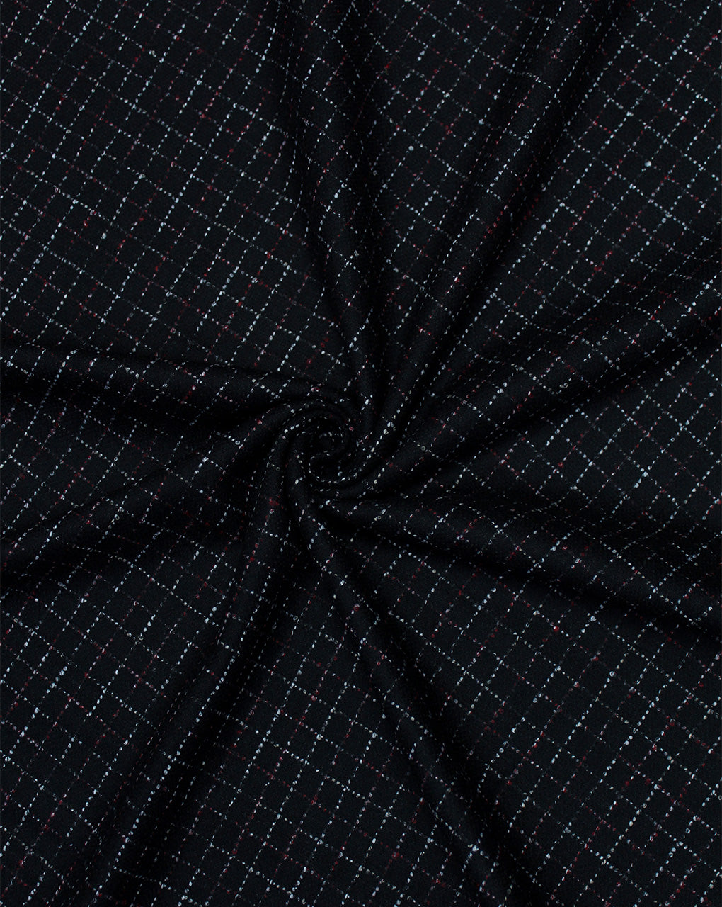 CHECKS WOOLEN TWEED FABRIC