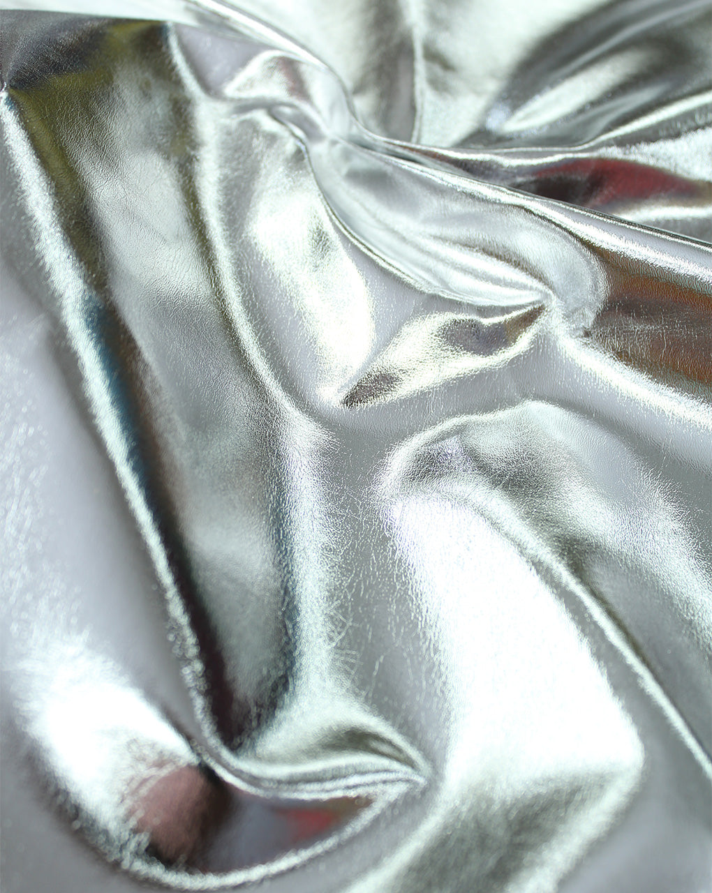 SHINING SILVER LEATHERITE FABRIC (WIDTH-56 INCHES)