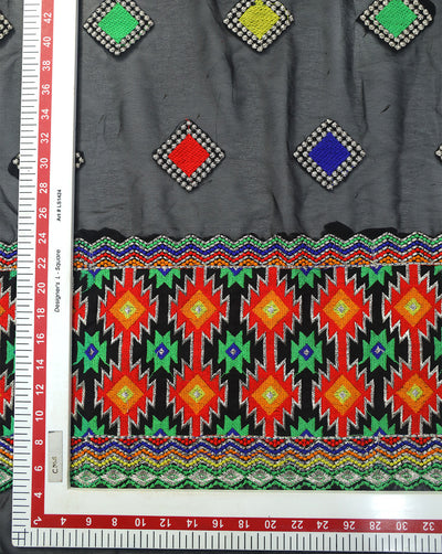 MULTICOLOR GEORGETTE EMBROIDERY FABRIC