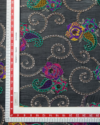 MULTICOLOR GEORGETTE EMBROIDERY FABRIC