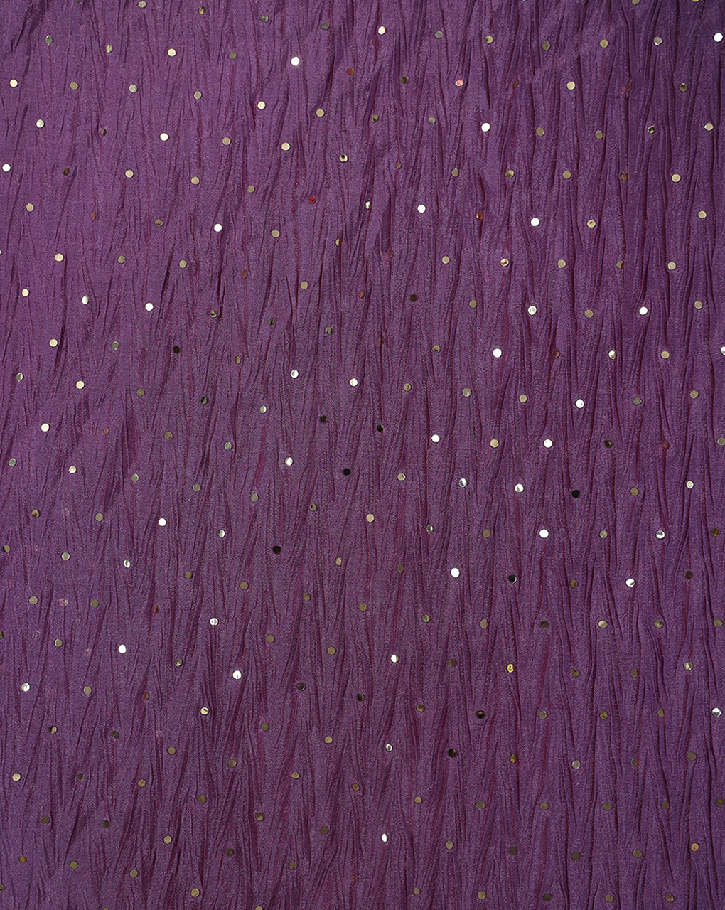 DARK PURPLE POLYESTER CREPE SEQUINS FABRIC