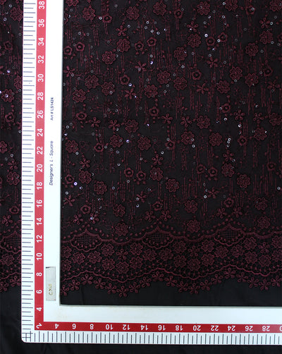 POLYESTER NET SEQUINES EMBROIDERY FABRIC