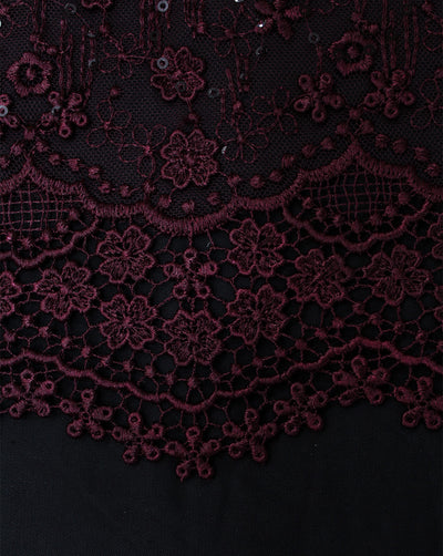 POLYESTER NET SEQUINES EMBROIDERY FABRIC