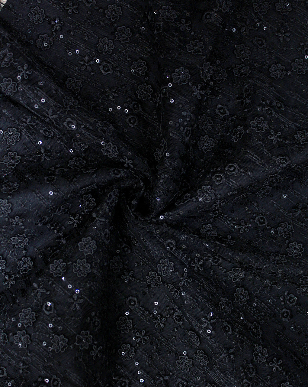 POLYESTER NET SEQUINES EMBROIDERY FABRIC