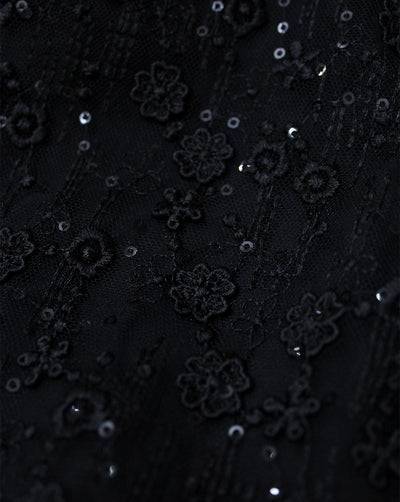 POLYESTER NET SEQUINES EMBROIDERY FABRIC