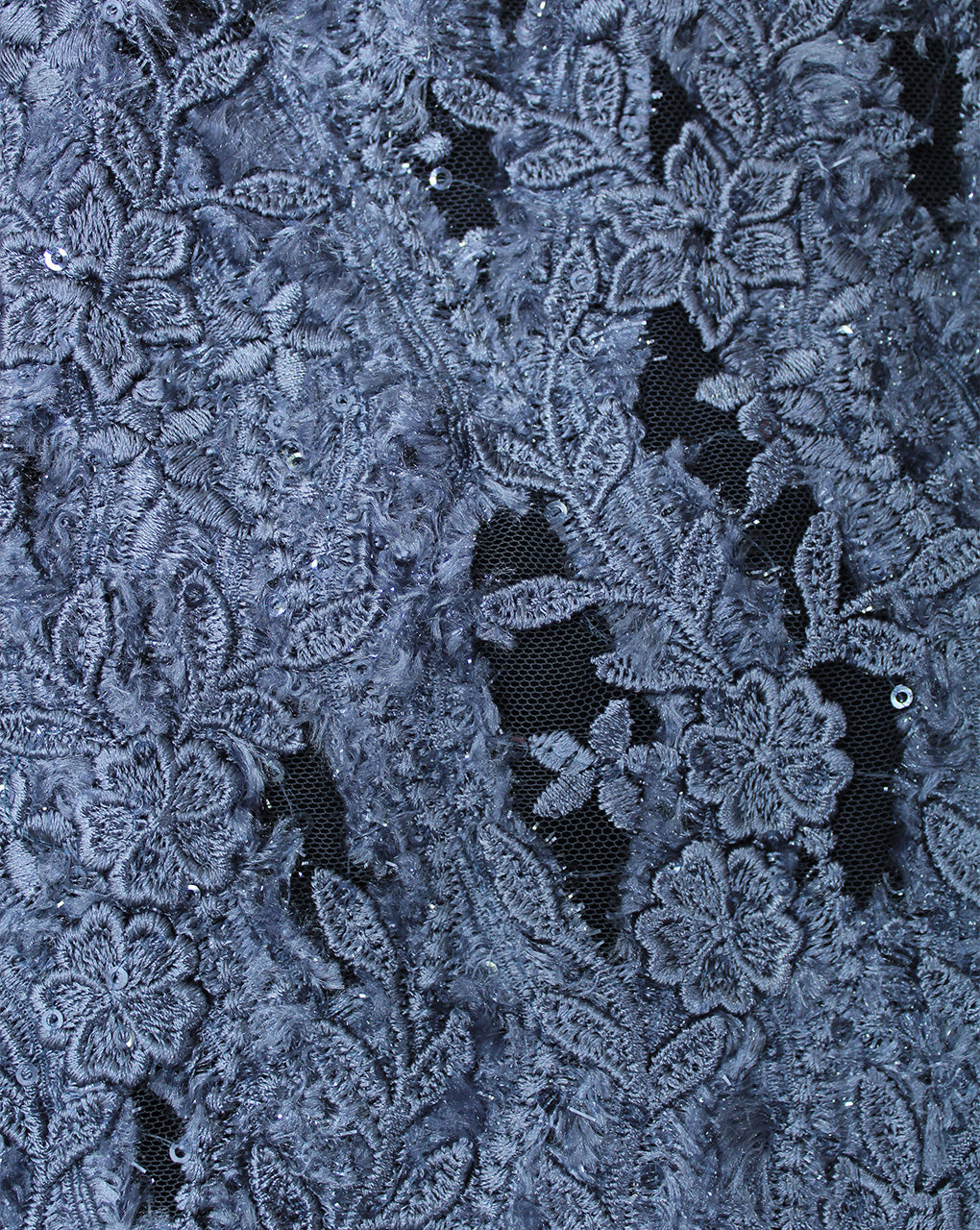 POLYESTER NET SEQUINES EMBROIDERY FABRIC