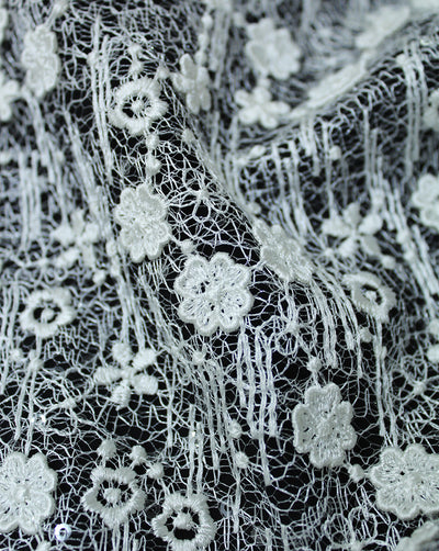 POLYESTER NET SEQUINES EMBROIDERY FABRIC