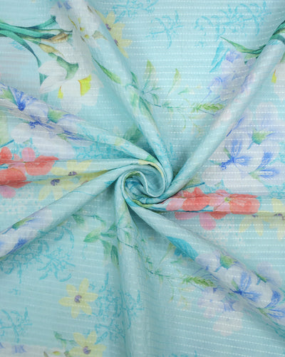 MULTICOLOR FLORAL DESIGN PRINTED FABRIC