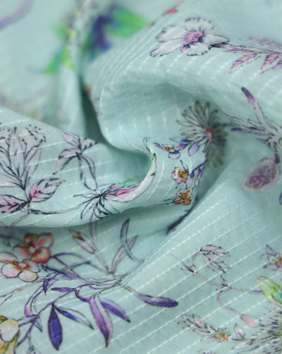 MULTICOLOR FLORAL DESIGN PRINTED FABRIC