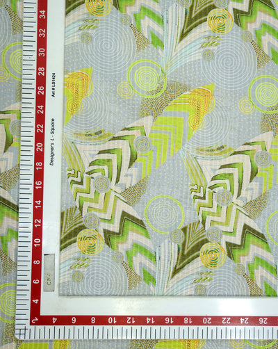 MULTICOLOR ABSTRACT DESIGN PRINTED FABRIC