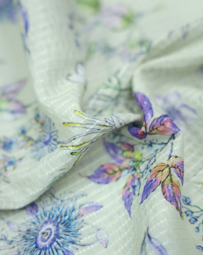 MULTICOLOR FLORAL DESIGN PRINTED FABRIC