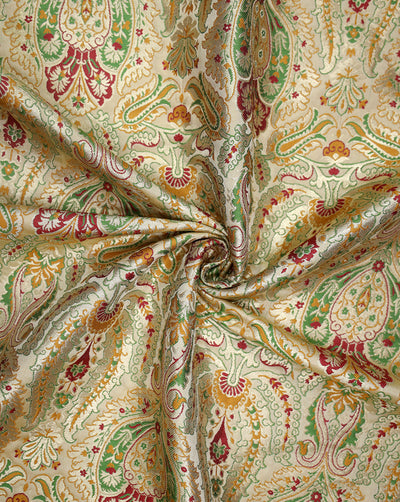 Multicolor Kinkhab/Kimkhab Brocade Banarasi Fabric