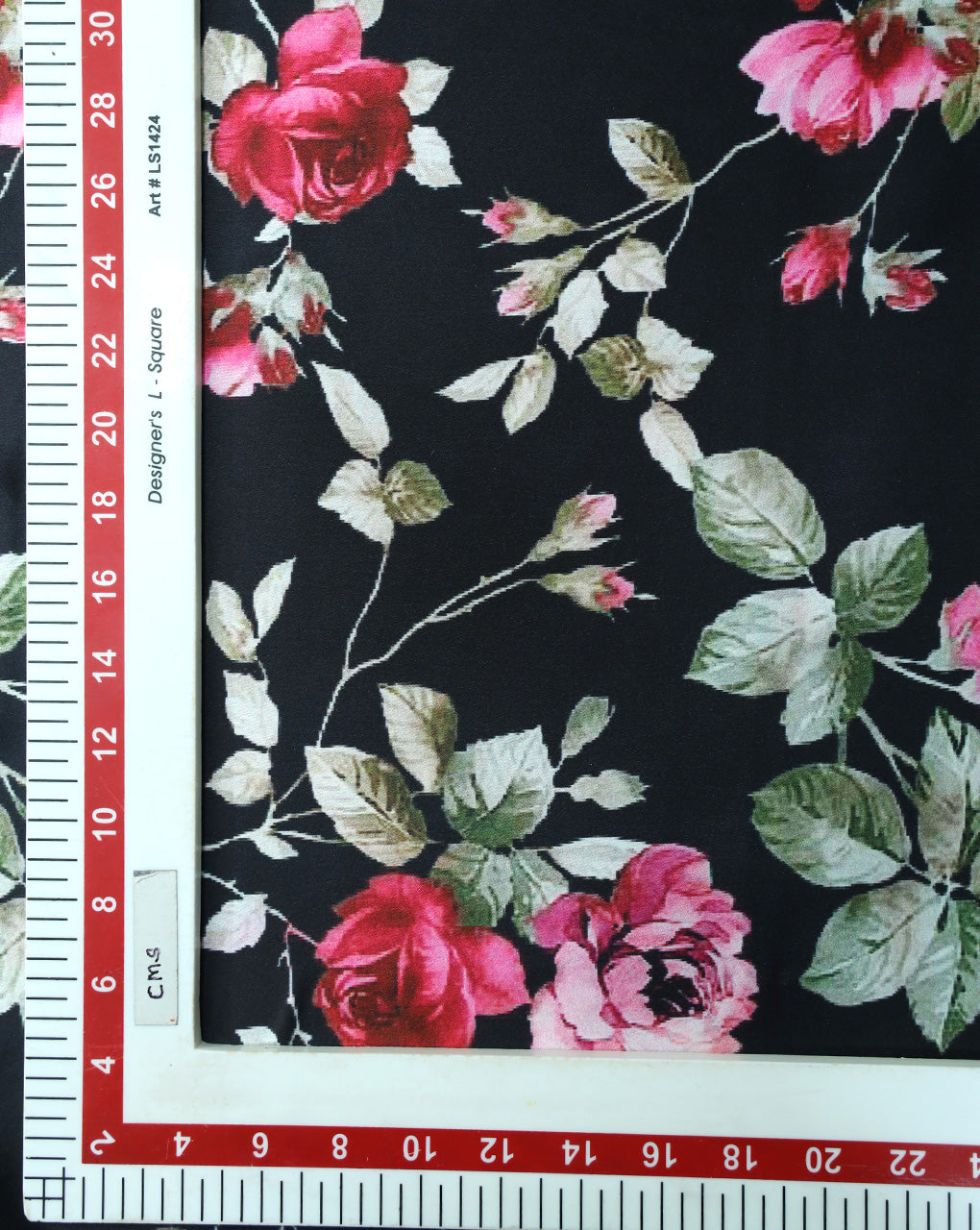 FLORAL DESIGN POLYESTER SATIN PRINTED FABRIC