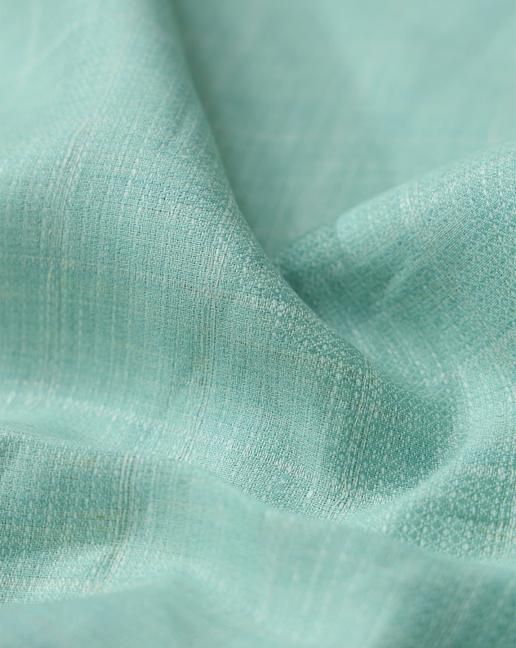 LIGHT GREEN CHECKS PATTERN LINEN FABRIC