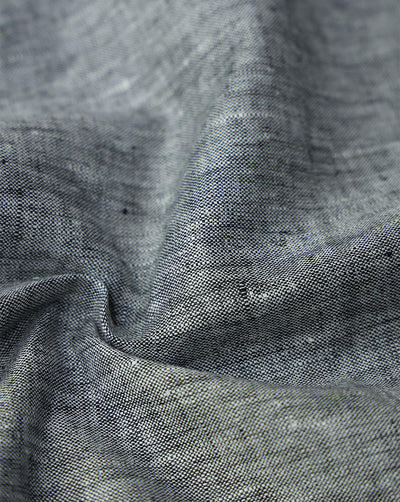 BLACKISH GREY LINEN SUITING FABRIC