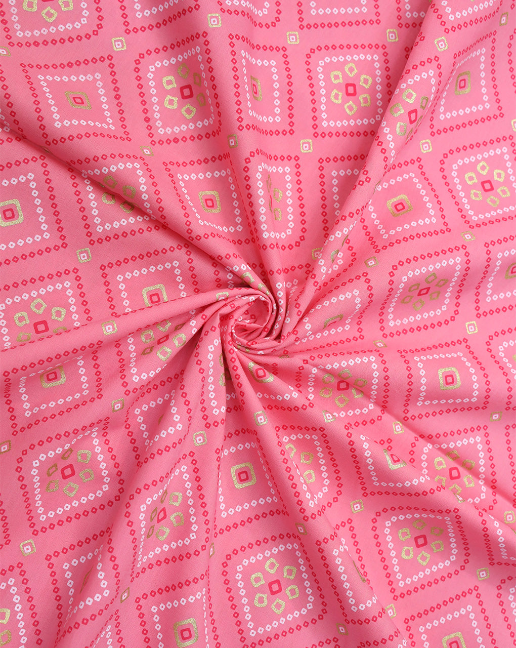 PINK ABSTRACT DESIGN COTTON PRINTED FABRIC