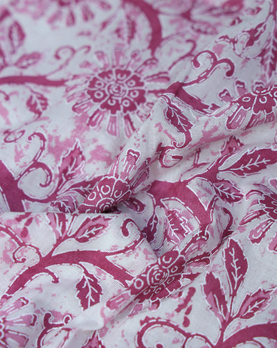 MULTICOLOR FLORAL DESIGN COTTON PRINTED FABRIC