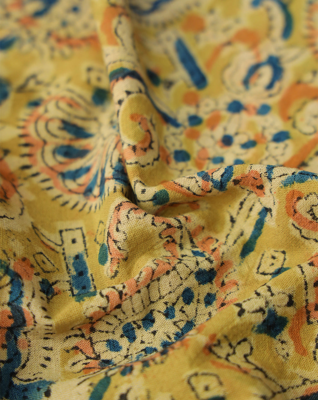 COTTON KALAMKARI PRINTED FABRIC