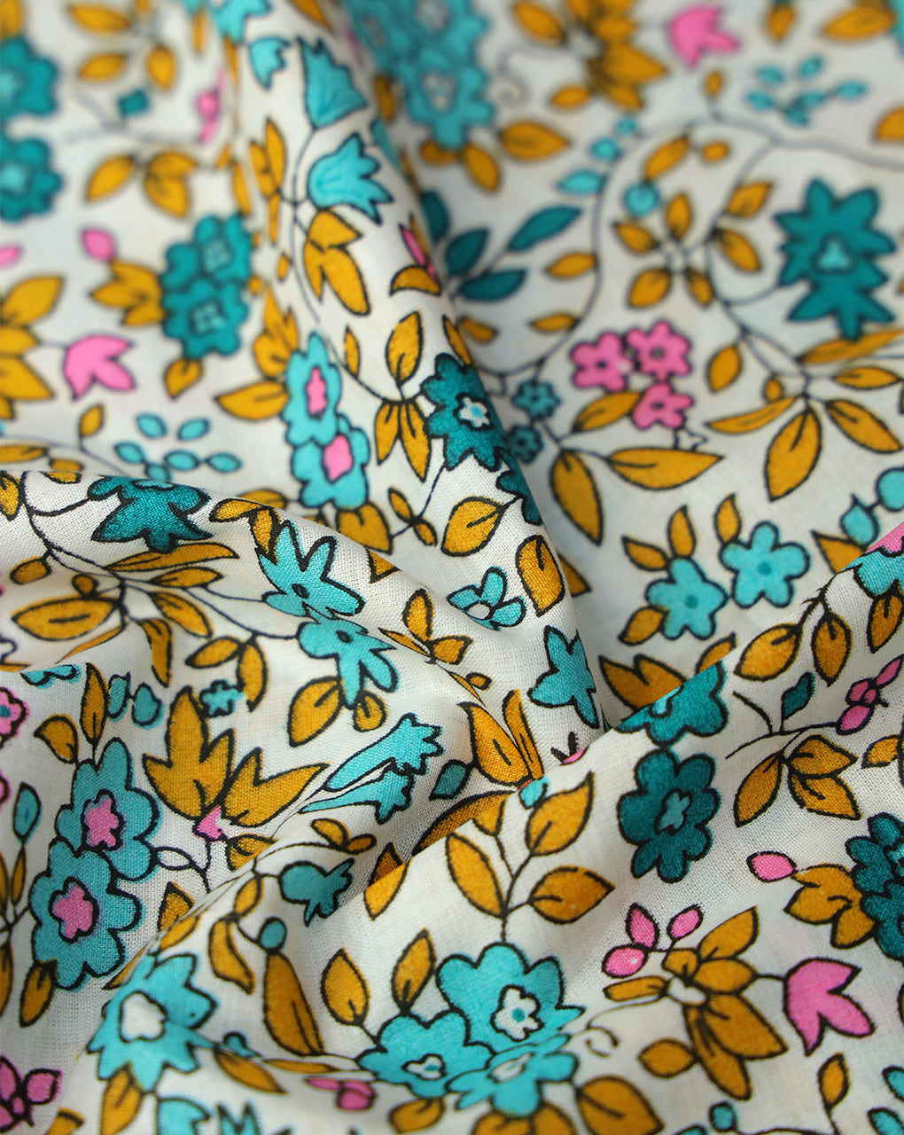 MULTICOLOR COTTON CAMBRIC PRINTED FABRIC