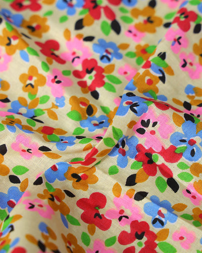 MULTICOLOR COTTON CAMBRIC PRINTED FABRIC