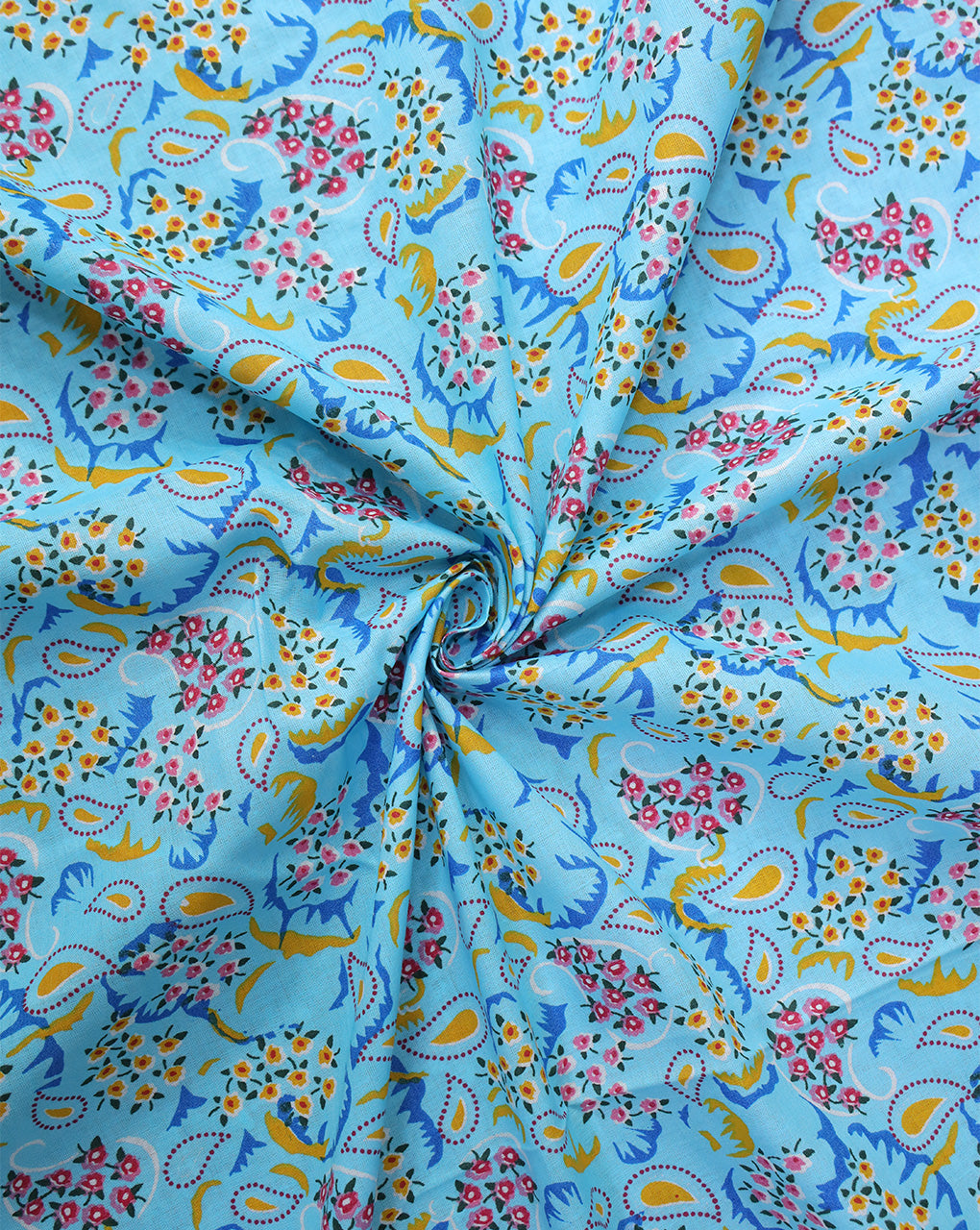 MULTICOLOR COTTON CAMBRIC PRINTED FABRIC