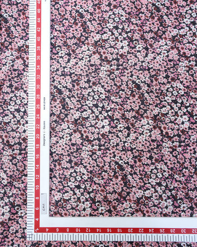 MULTICOLOR SMALL FLOWERS DESIGN PRINTED RAYON FABRIC