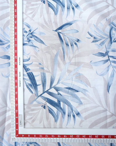 MULTICOLOR LEAFS DESIGN PRINTED RAYON FABRIC