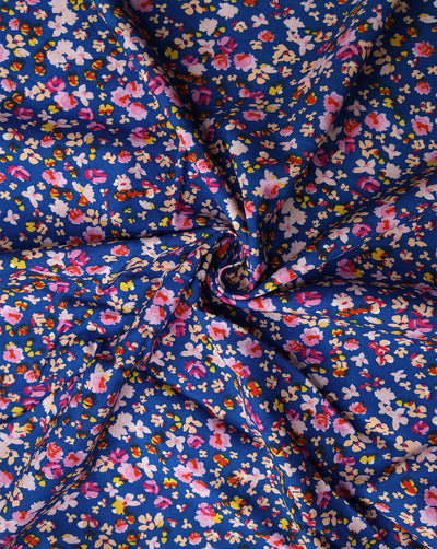 MULTICOLOR SMALL FLOWERS DESIGN PRINTED RAYON FABRIC