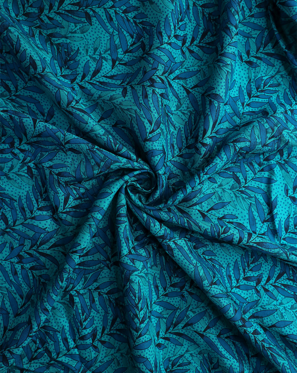 MULTICOLOR LEAFS DESIGN PRINTED RAYON FABRIC