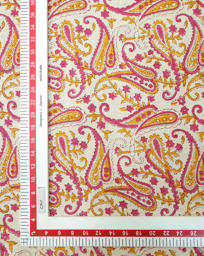 MULTICOLOR COTTON LINEN PRINTED FABRIC