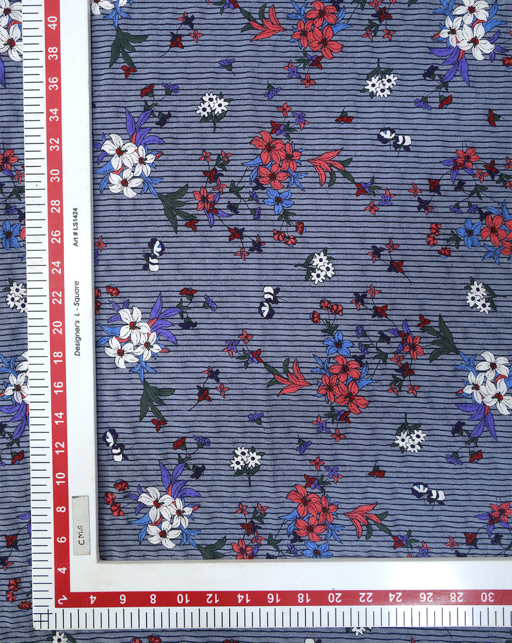 COTTON POLYESTER CREPE BLENDED PRINTED FABRIC