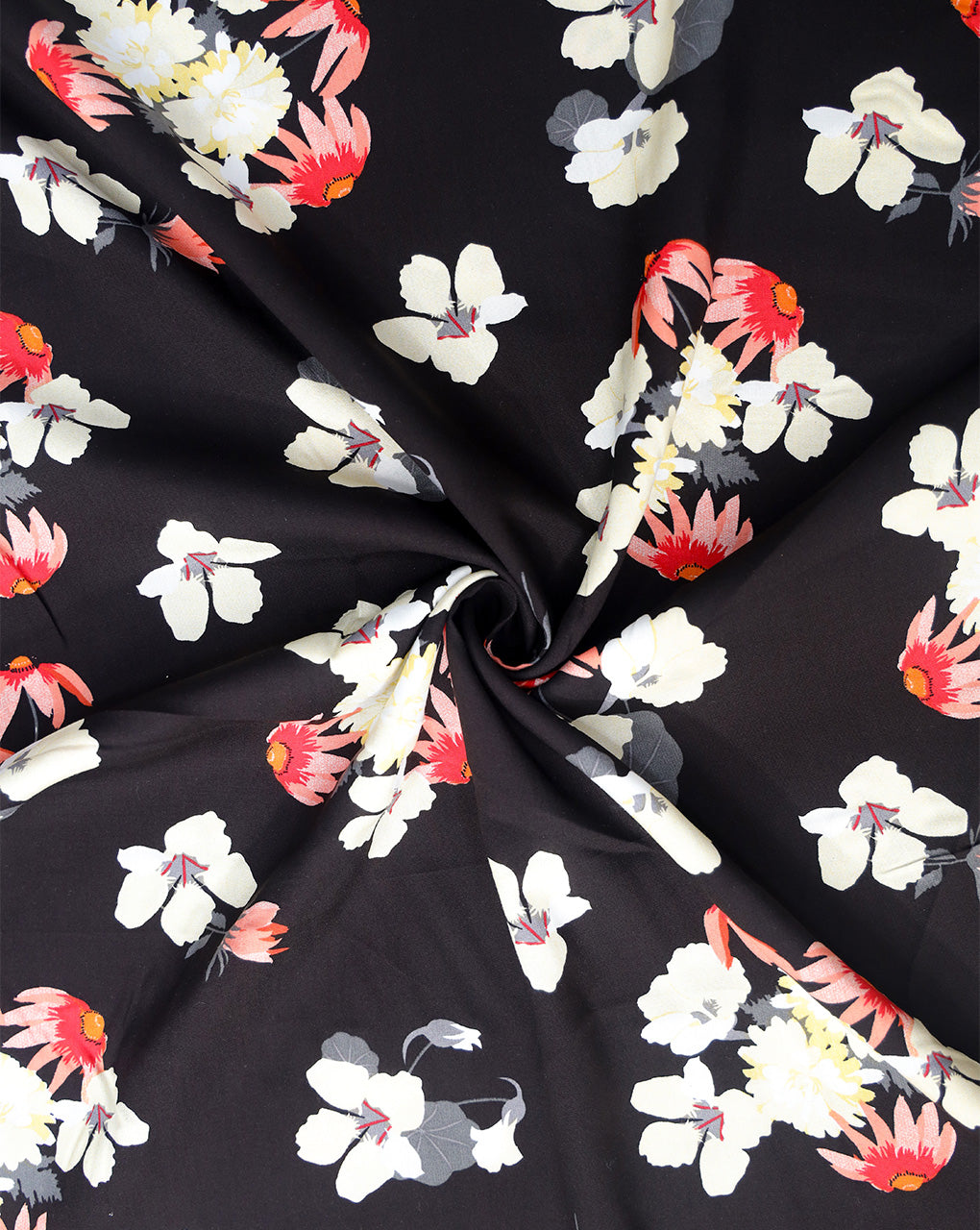 FLORAL DESIGN PRINTED RAYON FABRIC