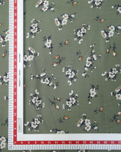 FLORAL DESIGN PRINTED RAYON FABRIC