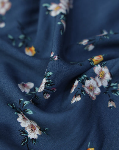 FLORAL DESIGN PRINTED RAYON FABRIC