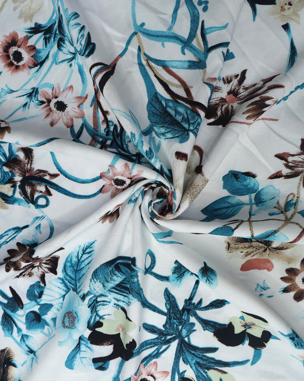 FLORAL DESIGN PRINTED RAYON FABRIC