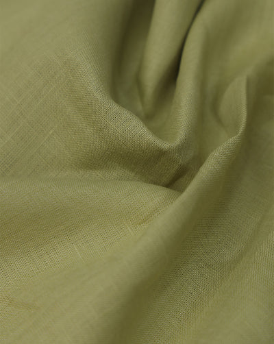 PISTA GREEN PLAIN LINEN SHIRTING FABRIC