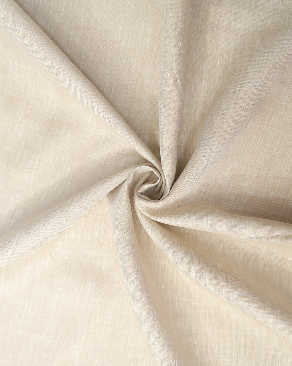 BEIGE PLAIN LINEN SHIRTING FABRIC