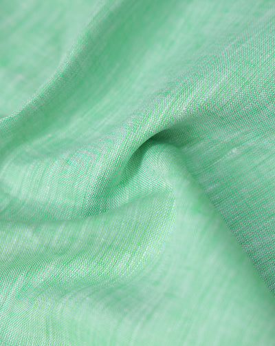 GREEN PLAIN LINEN SHIRTING FABRIC