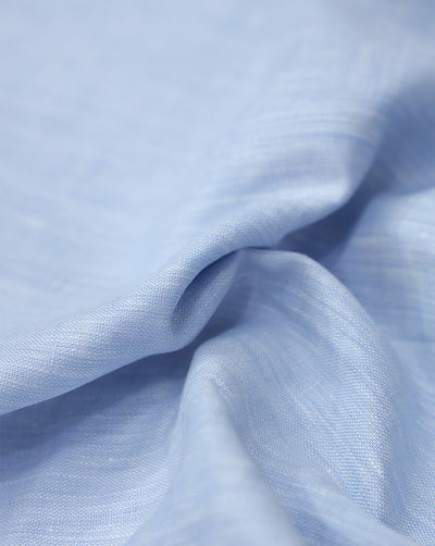 SKY BLUE PLAIN LINEN SHIRTING FABRIC