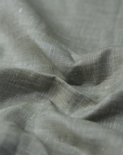 GREEN SHADE PLAIN LINEN SUITING FABRIC