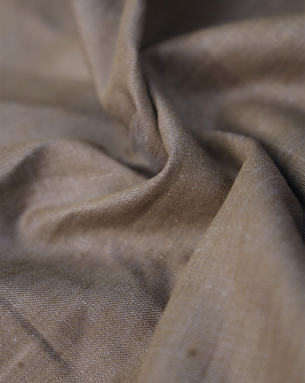 BROWN PLAIN LINEN SUITING FABRIC