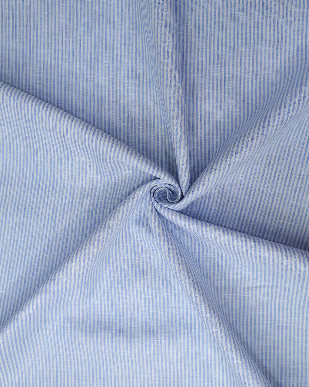 BLUE-WHITE STRIPES DESIGN LINEN SHIRTING FABRIC