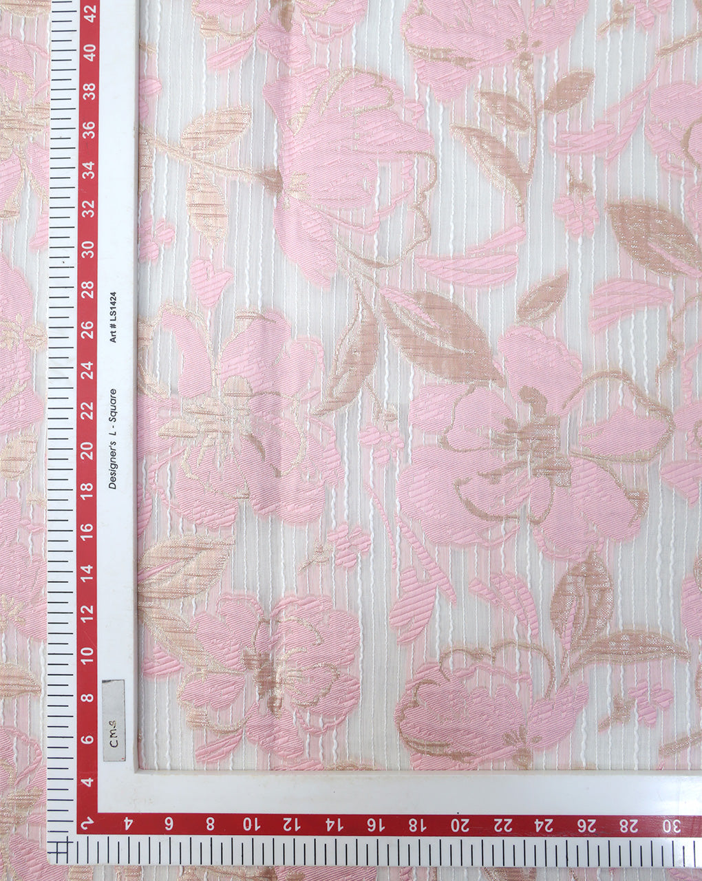 POLYESTER ORGANZA JACQUARD FABRIC (WIDTH 54 INCHES)