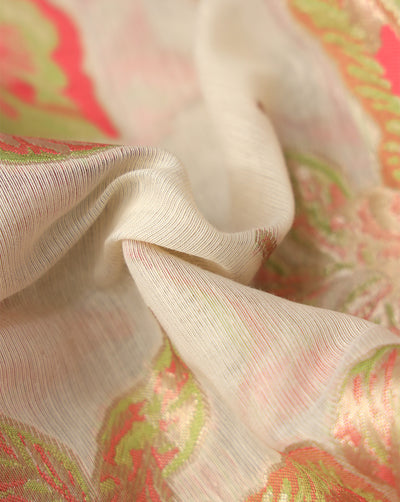 POLYESTER ORGANZA JACQUARD FABRIC (WIDTH 54 INCHES)